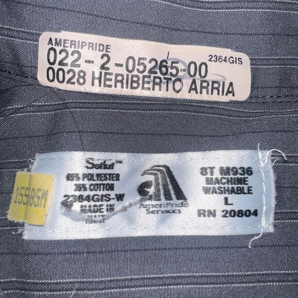 AmeriPride Services SofTuf Mechanic Button-up RGT‎ Sprocket Design Men's: Large - Picture 5 of 5